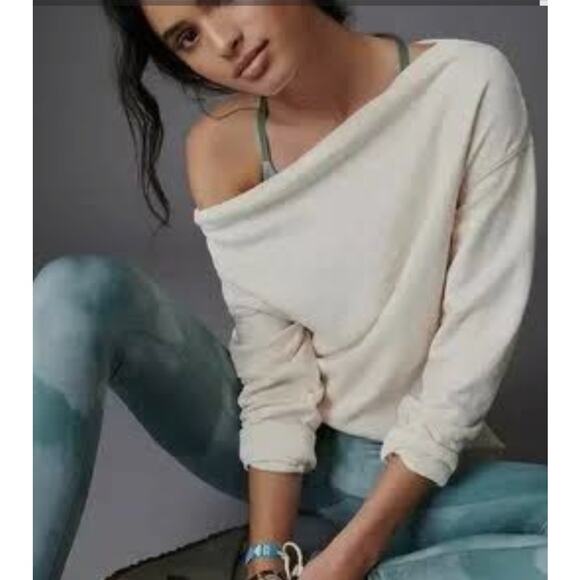 Anthropologie Pilcro and the Letterpress Dona Tunic ladies sweater Ivory Size XS - Picture 1 of 12